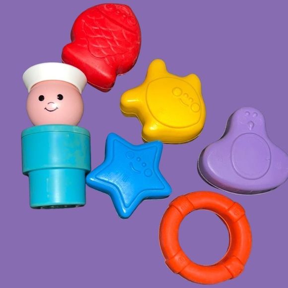 Vintage 1978 Hasbro Octopus Infant Baby Toddler Bath Shape Sorter Toy B 334 Sea - Picture 5 of 5